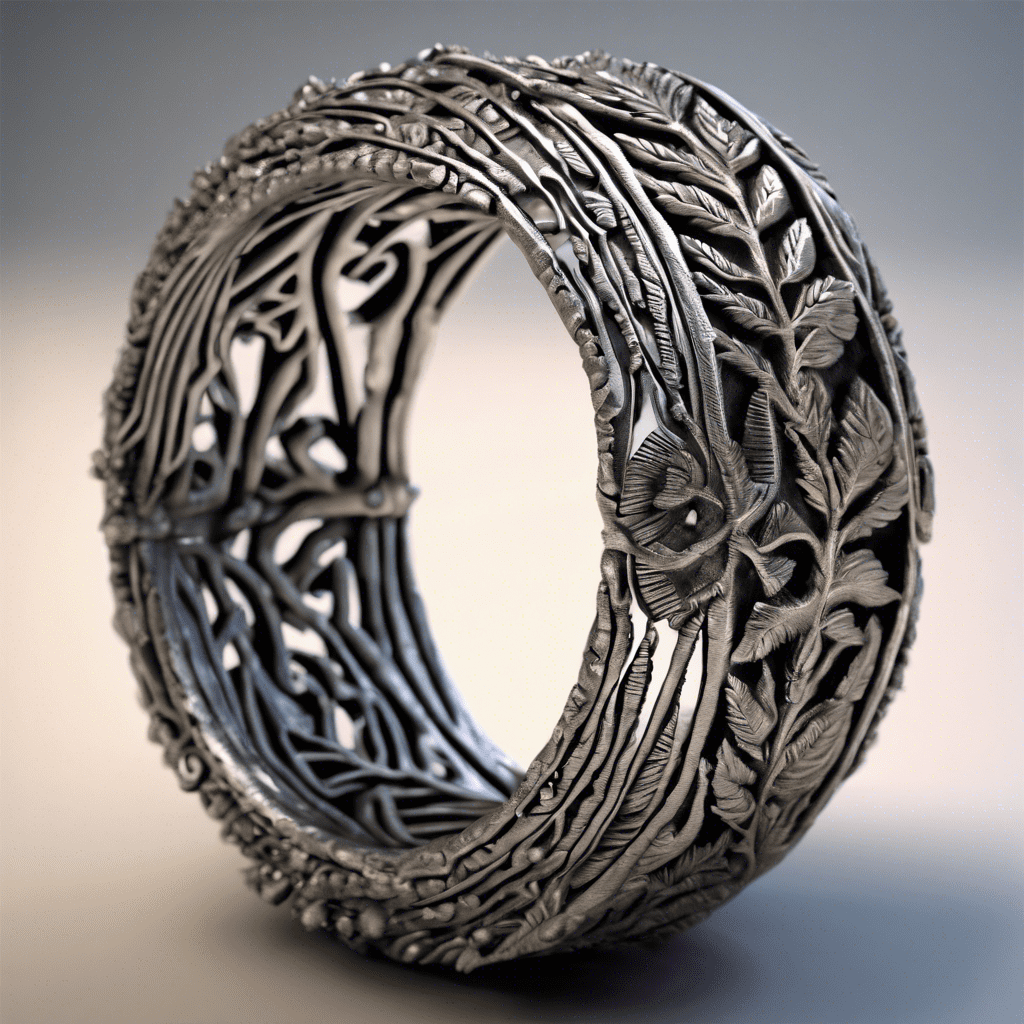 Bague plantes argent