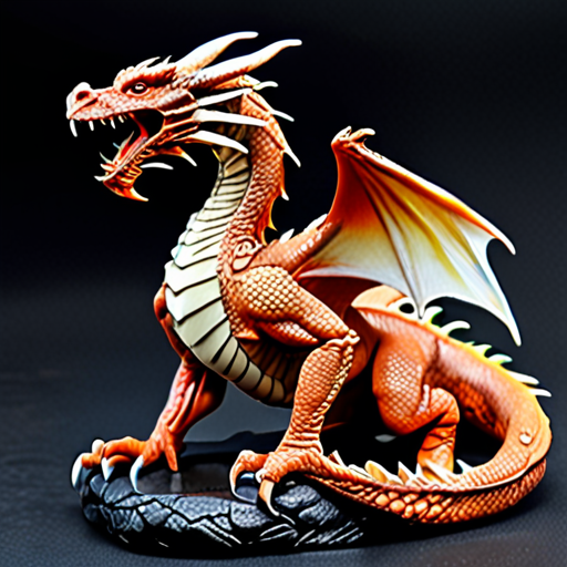 Dragon majestueux en résine, œuvre d'impression 3D