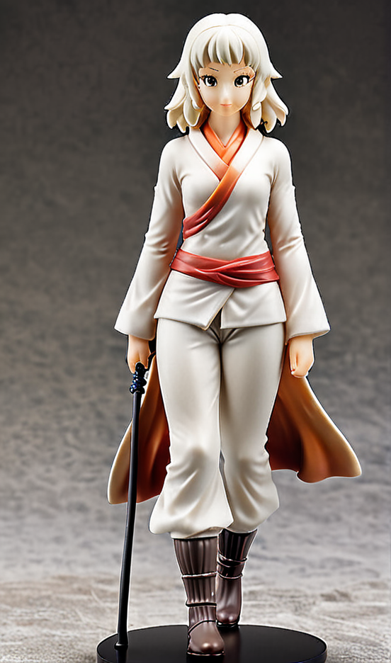 Femme au style manga, figurine en résine