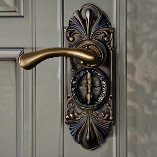 Poignée porte style Art Nouveau