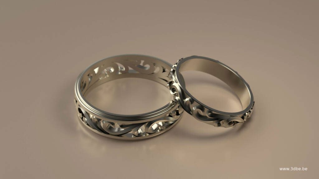 Rendu réaliste alliances florales