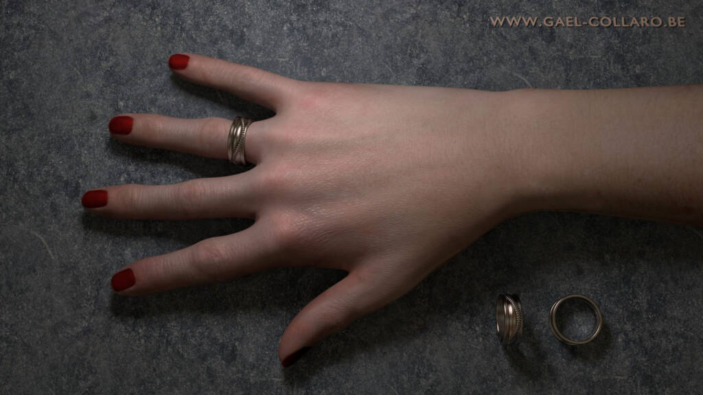 Bague motif colonne vertébrale