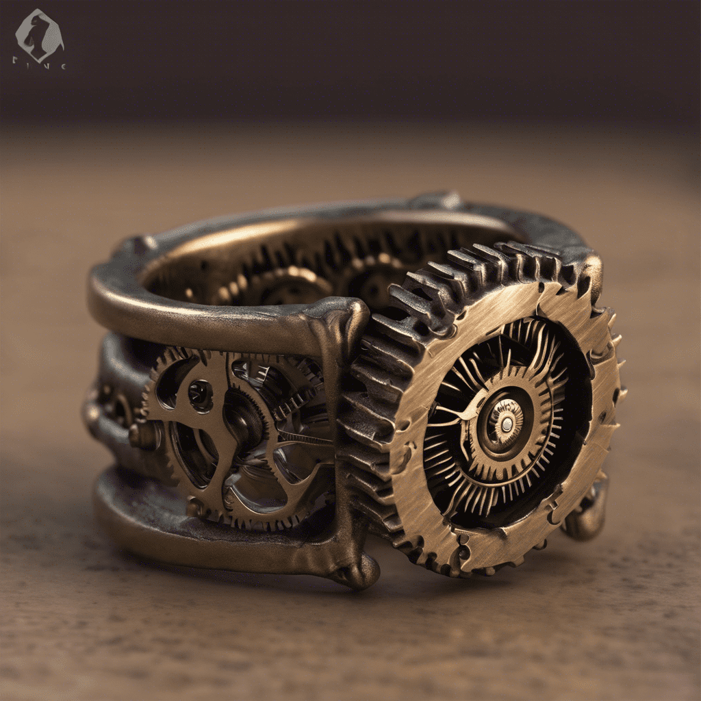 Bague bronze style steampunk