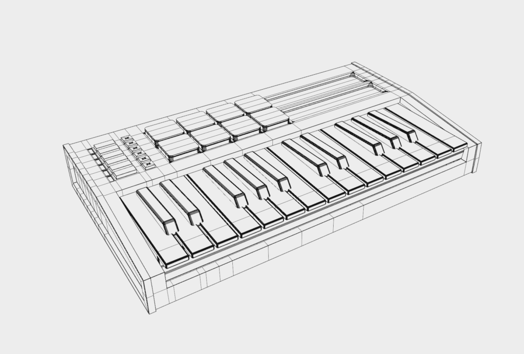 Modélisation 3D de Synthétiseur Modélisation 3D synthétiseur