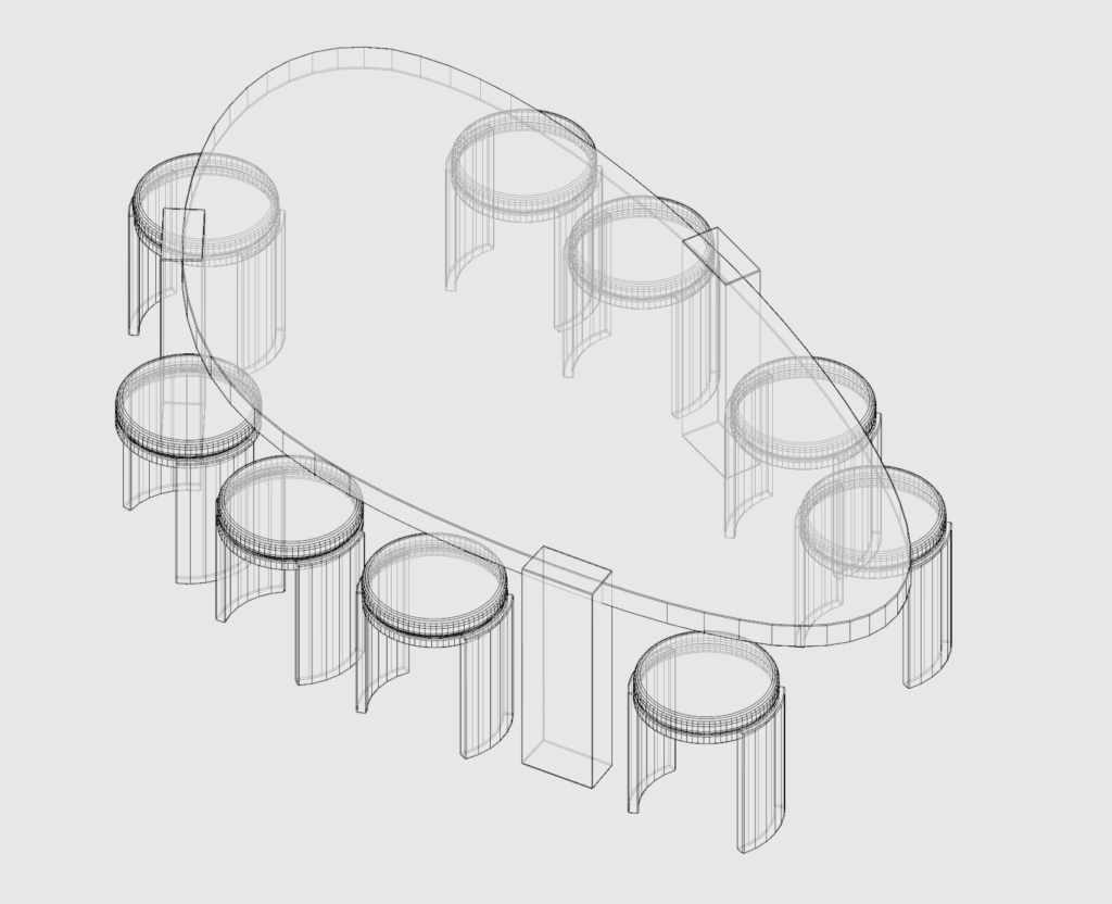 Modélisation de Table et Tabourets Modélisation table et tabourets