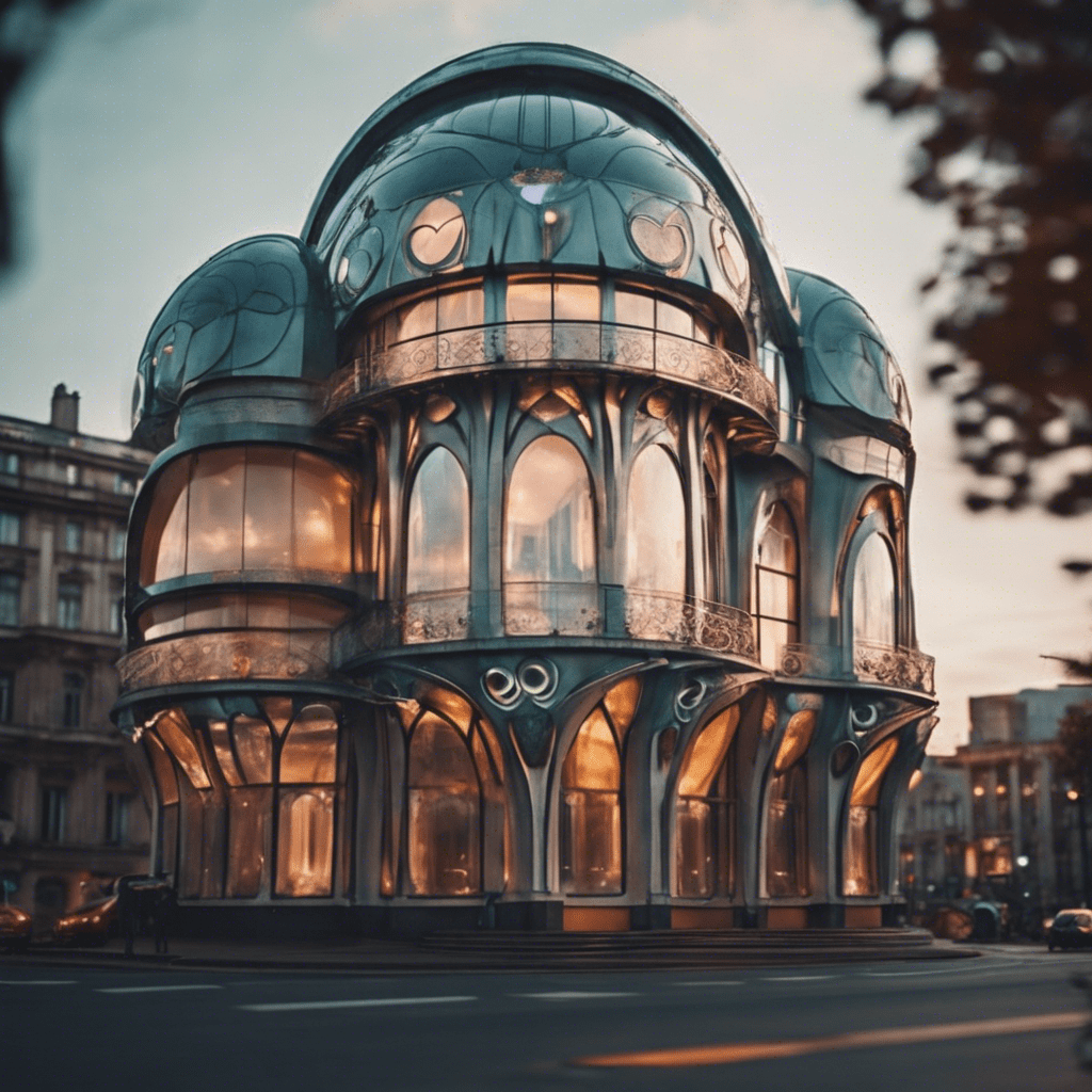 Façade art nouveau-futuriste