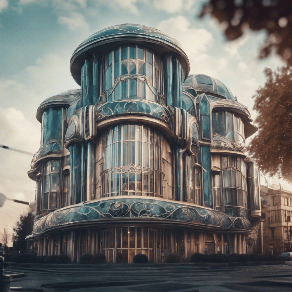 Façade art nouveau futuriste