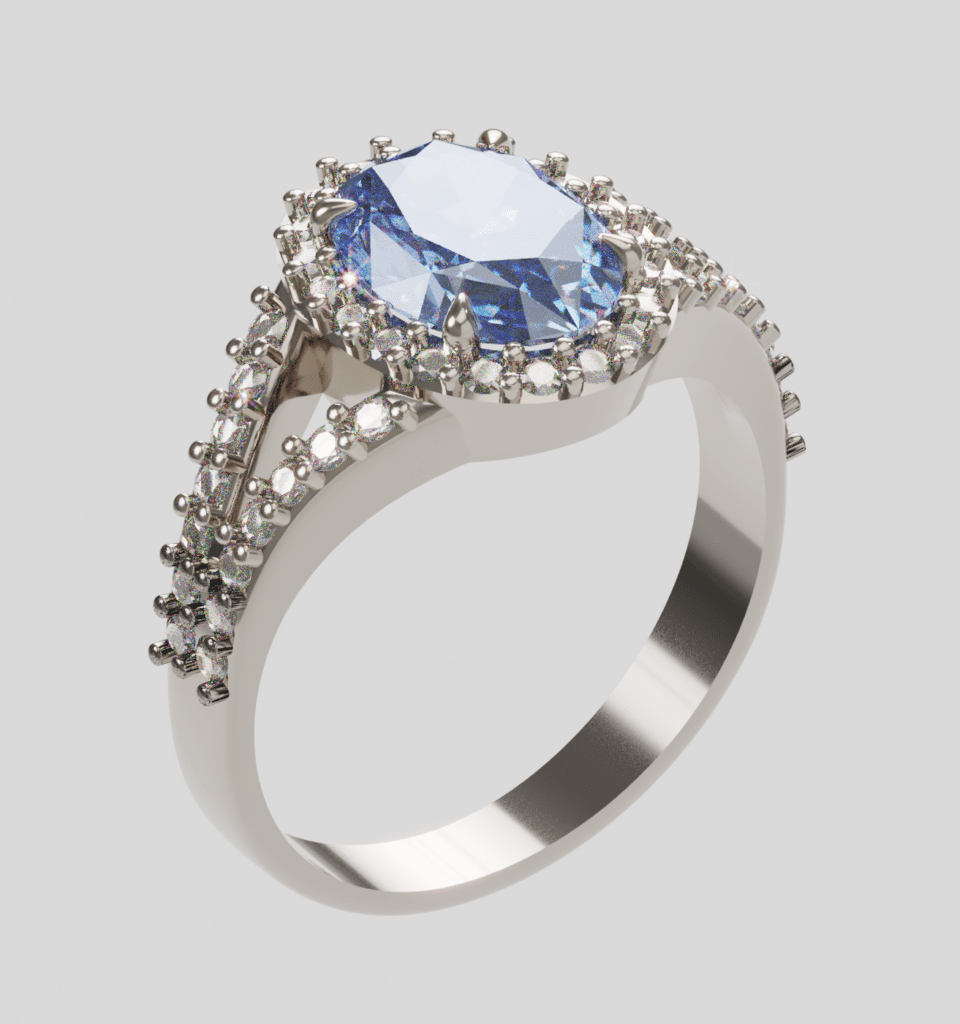 Bague diamants scintillants