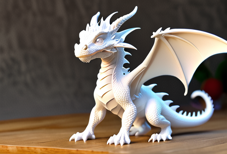 Dragon résine blanche