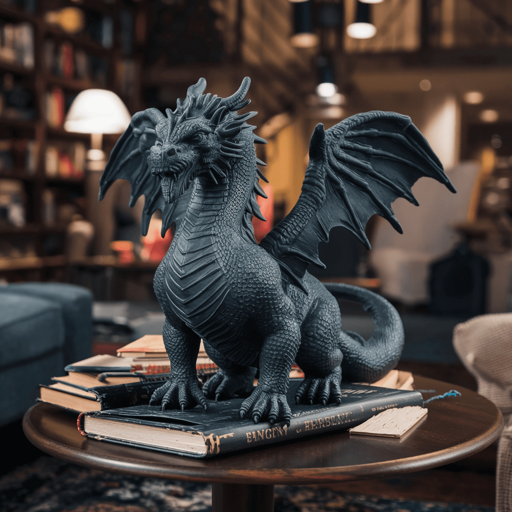 Figurine dragon résine