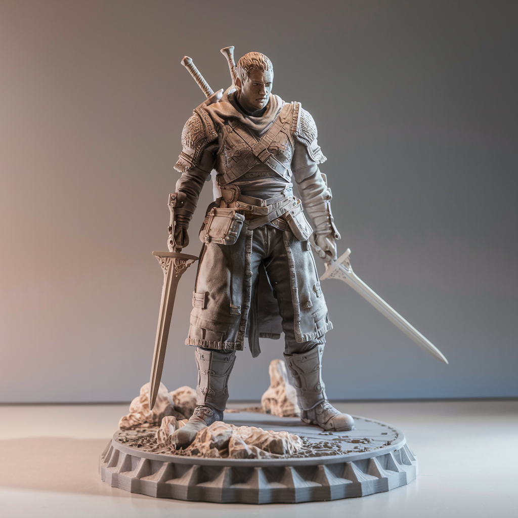 Figurine guerrier résine