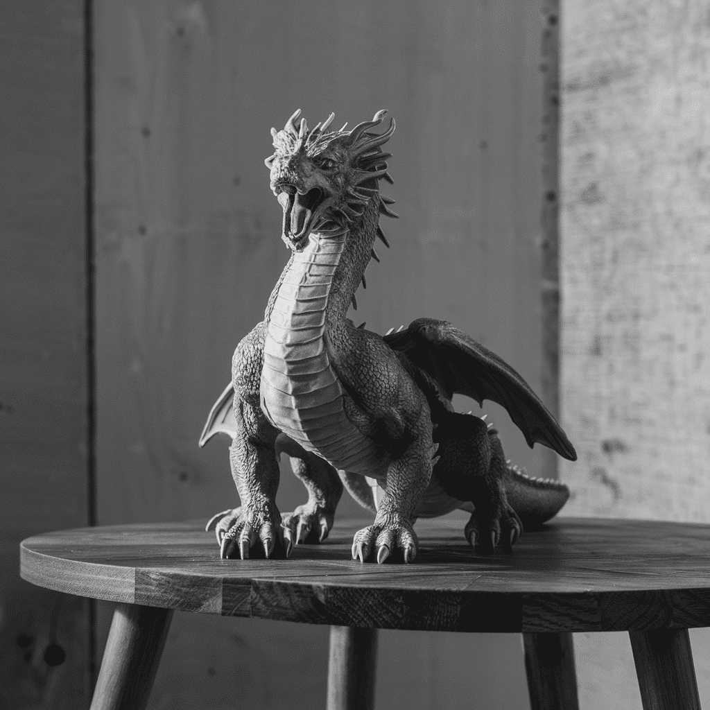 Dragon résine grise