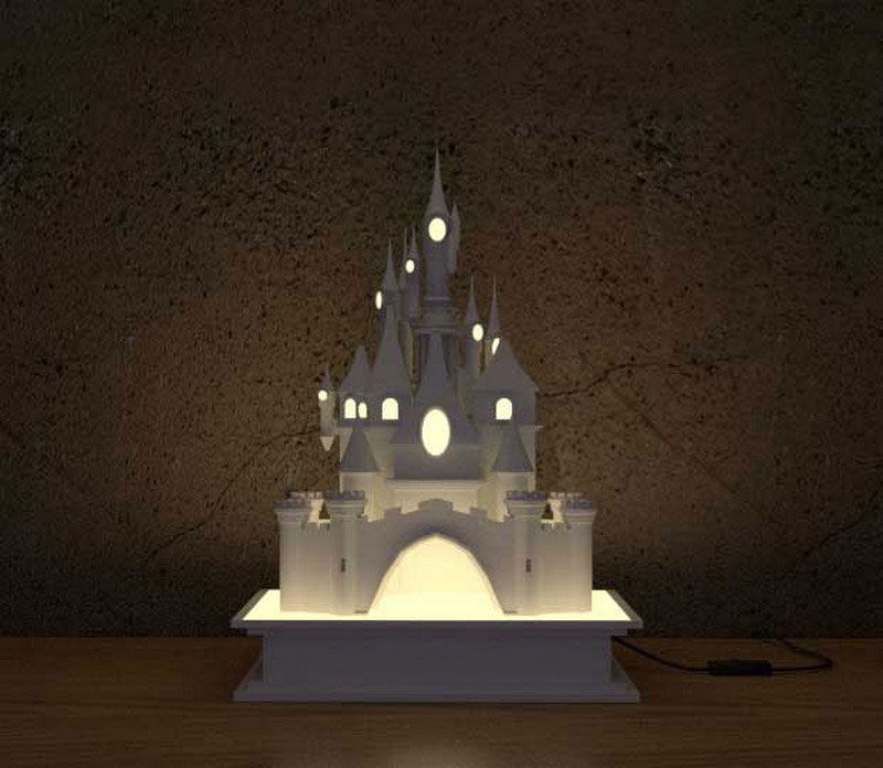 Maquette château lampe