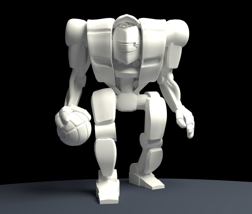 Figurine robot joueur ballon