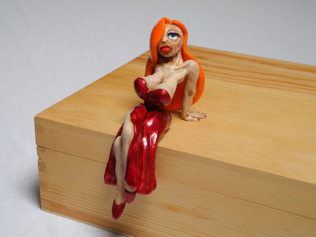 Figurine Jessica Rabbit pâte Fimo