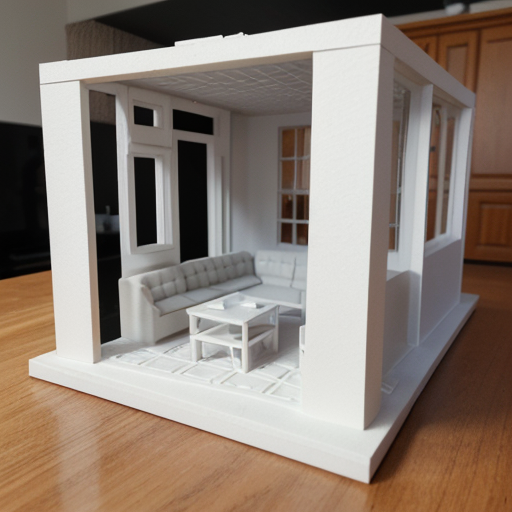 Maquette salon miniature