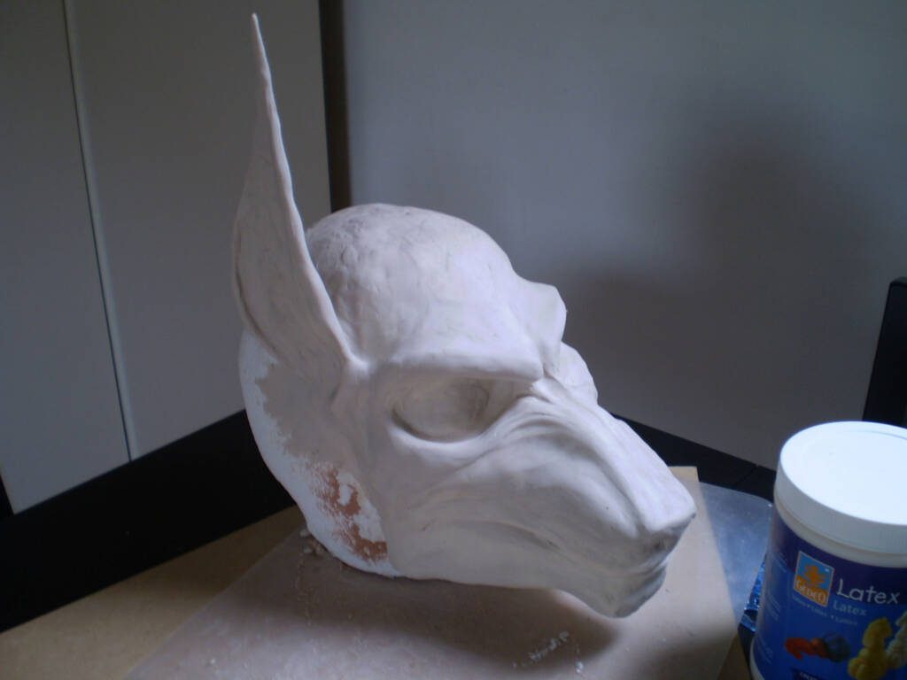 Préparation masque loup latex