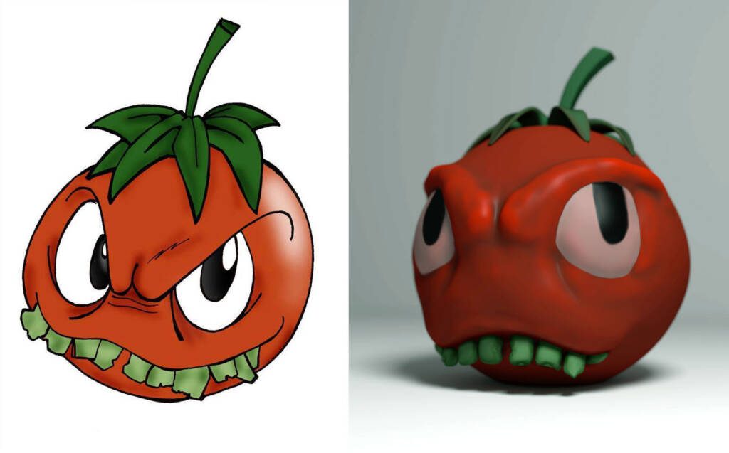 Figurine tomate tueuse